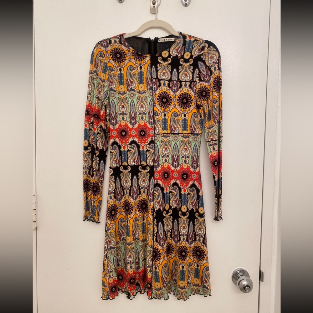 Alice and Olivia Delora Paisley dress